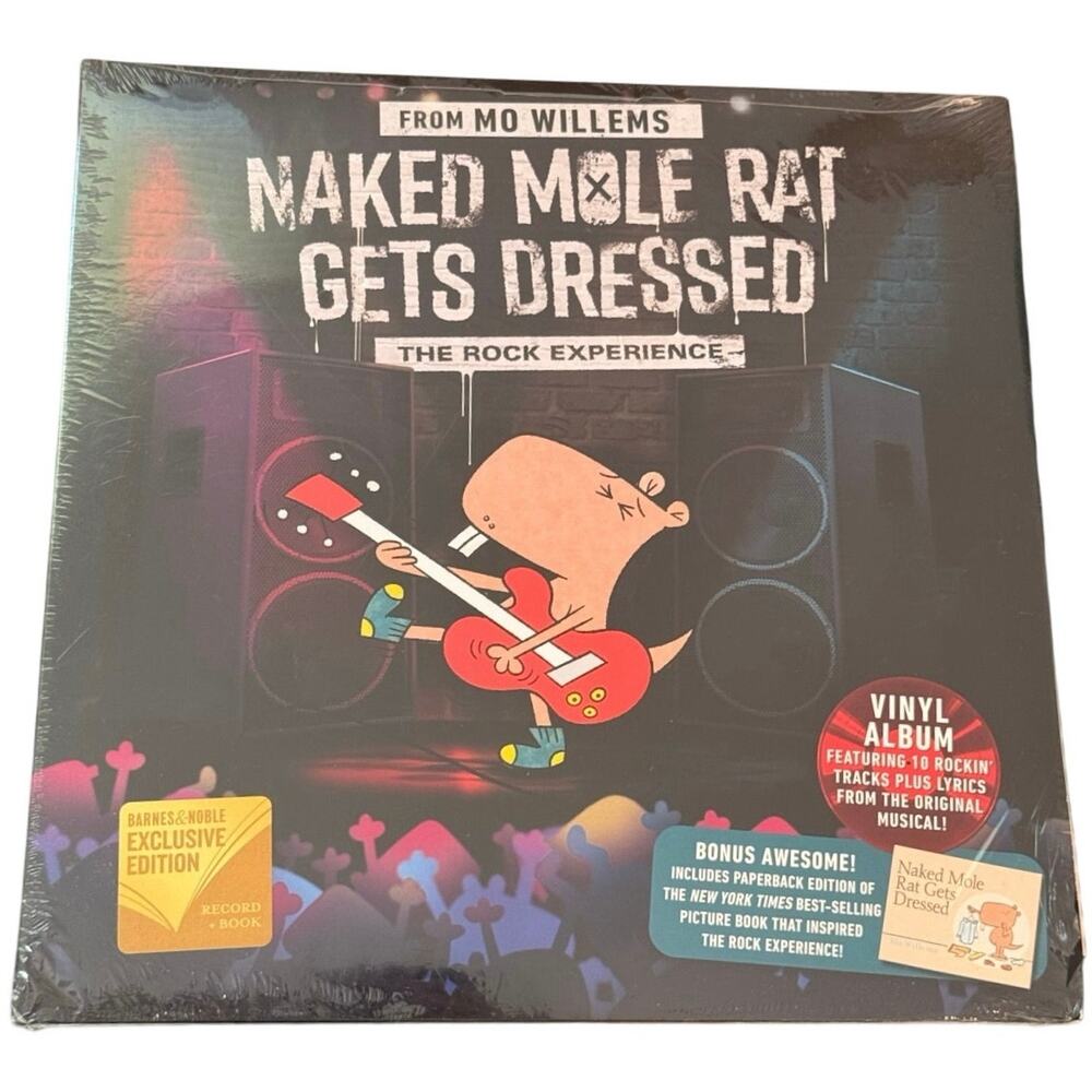 Mo Willems Naked Mole Rat Gets Dressed Vinyl LP Record Book Sealed Barnes Noble
